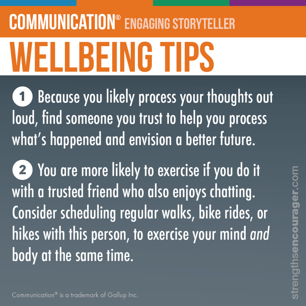 Wellbeing tips for the Communication strength
