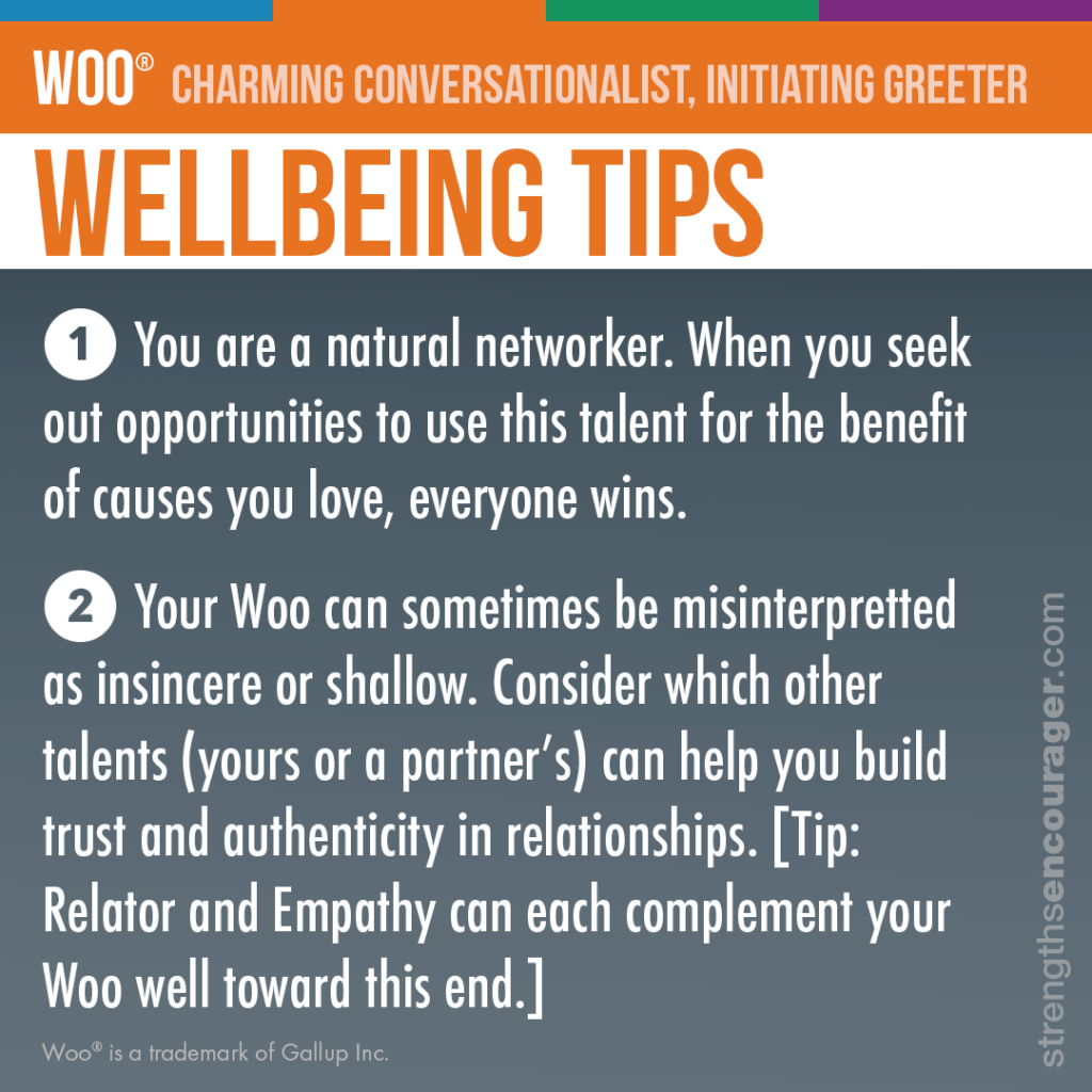 Wellbeing tips for the Woo strength