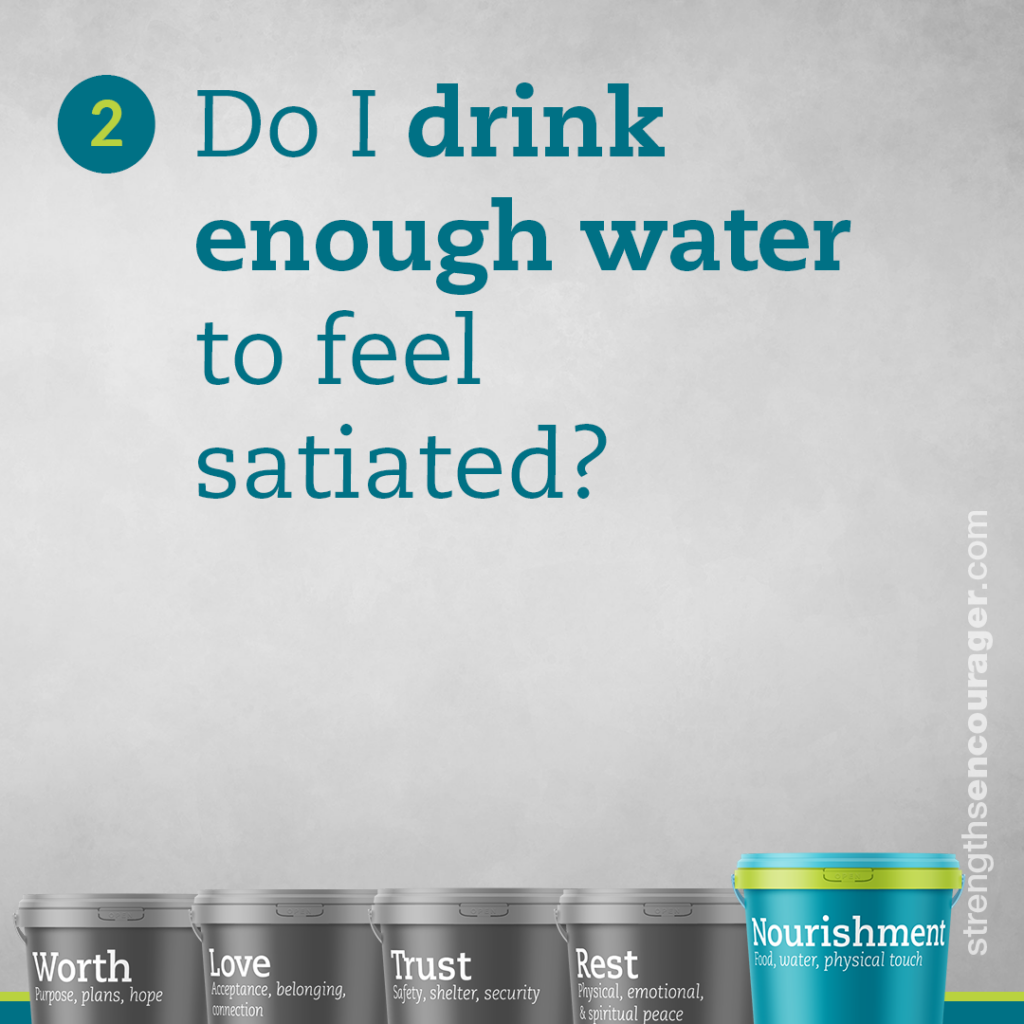 Do I drink enough water to feel satiated?