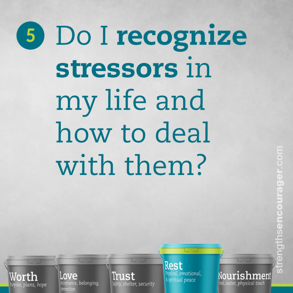 Do I recognize stressors in my life and how to deal with them?
