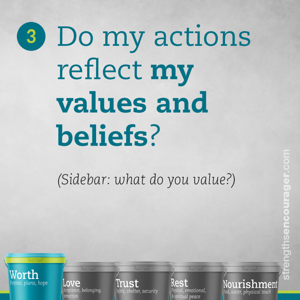 Do my actions reflect my values and beliefs?
